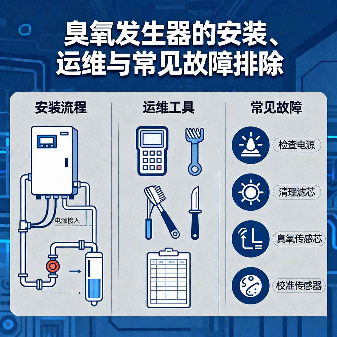 臭氧發(fā)生器的安裝、運(yùn)維與常見故障排除